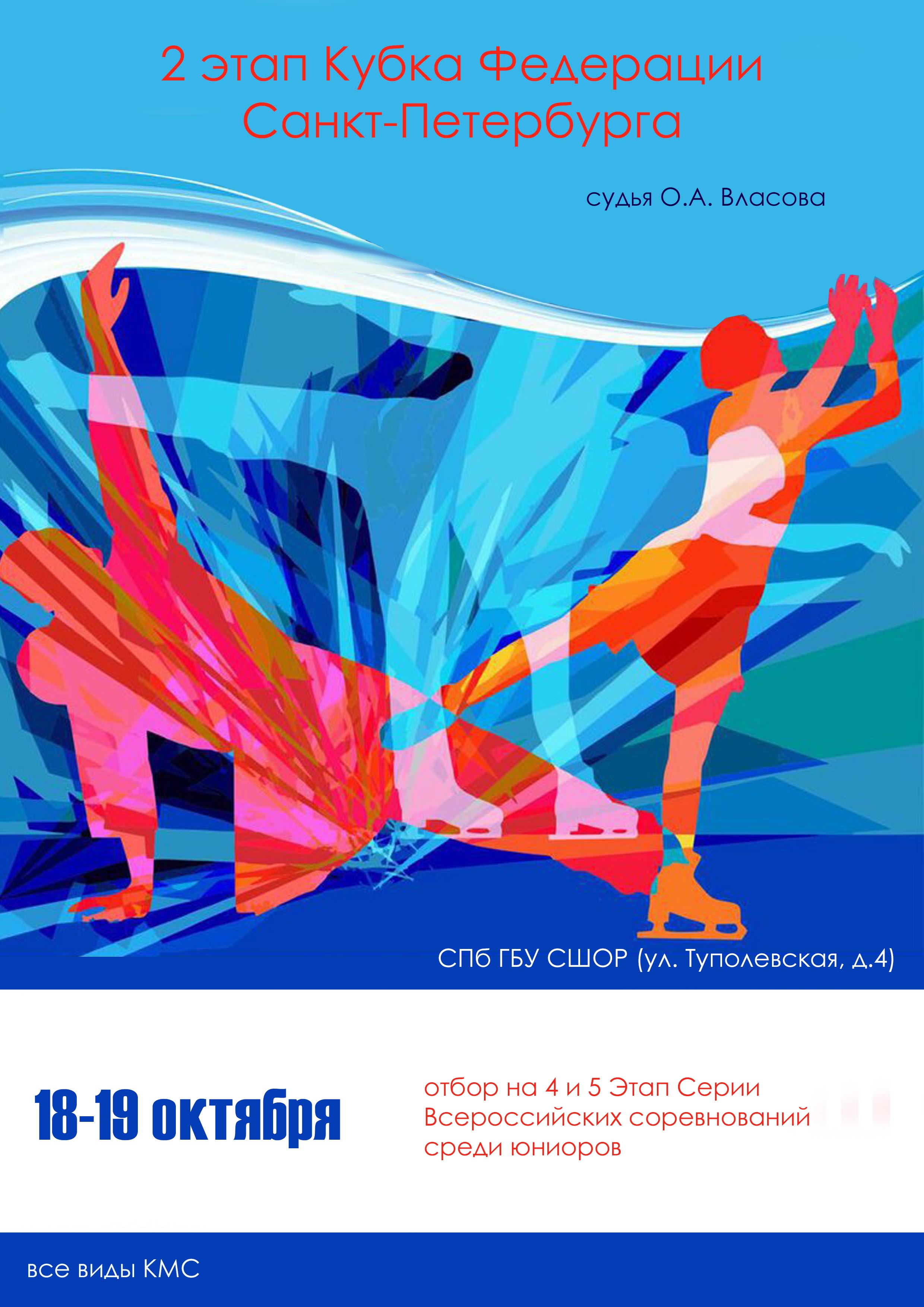 2 этап Кубка Федерации Санкт-Петербурга 18 октября 2022 года Место: Россия, Санкт-Петербург, Туполевская улица, 4 